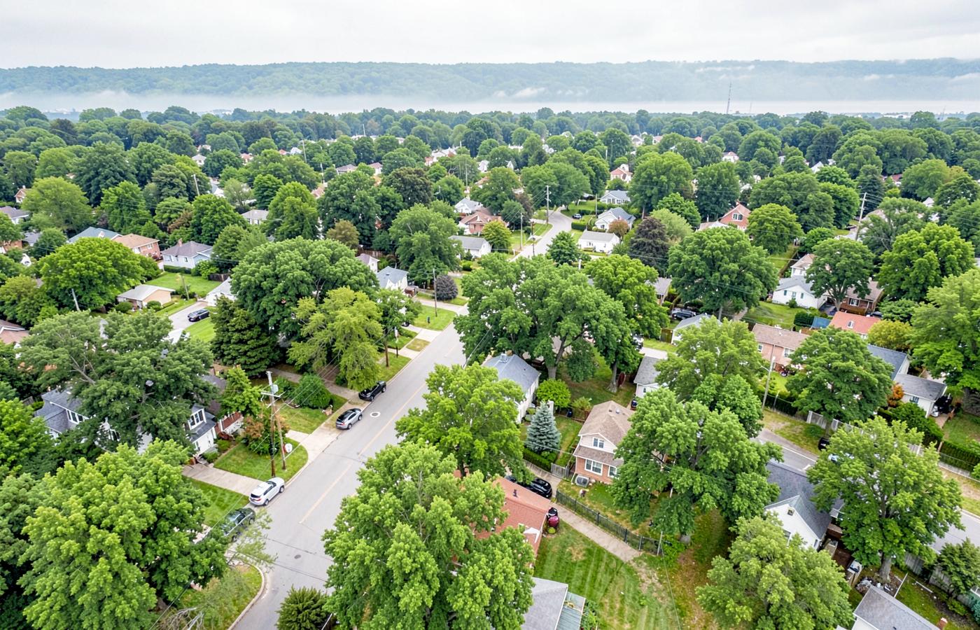 Residential neighborhood in the Columbus, Ohio area